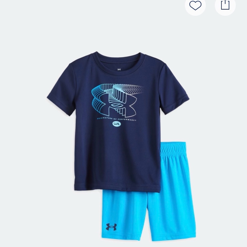 Under Armour Logo Tee and Short Set - Size 5